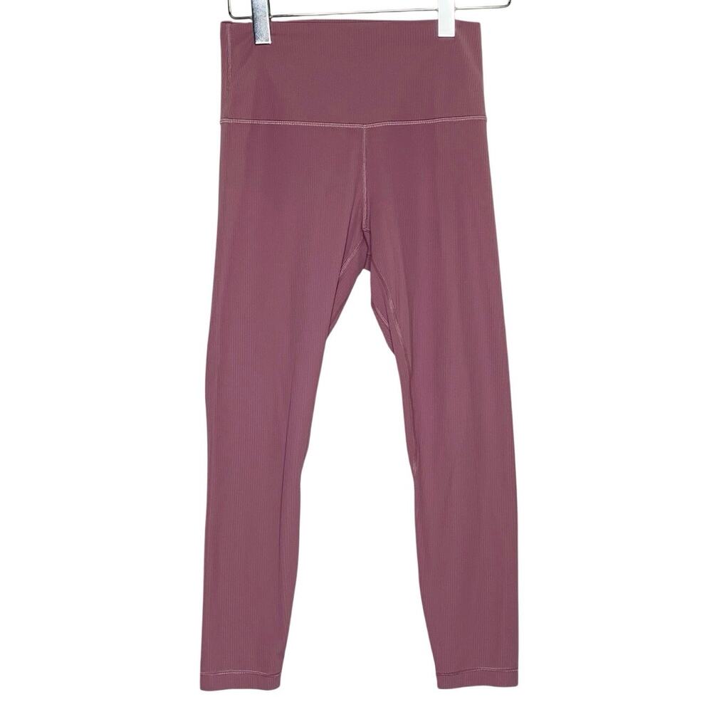 Lululemon Align Ribbed High Rise Pant Legging Size 8 Velvet Dust Pink Active